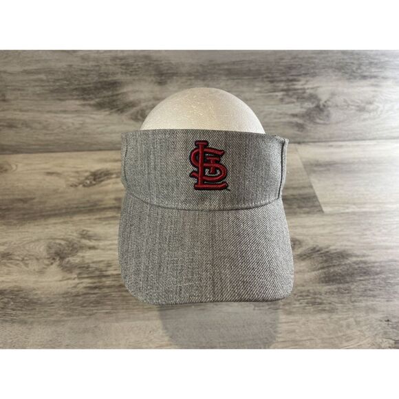 ST. LOUIS CARDINALS Adult Visor Cap Hat Sun Shield Adjustable Gray CARDS Game - Picture 1 of 6